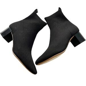 EVERLANE Women’s The Glove Ankle Sock Boots in Black ReKnit-Size 9